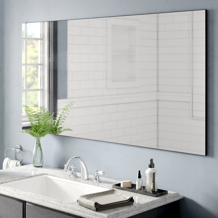 Frameless vanity clearance mirror